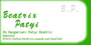 beatrix patyi business card